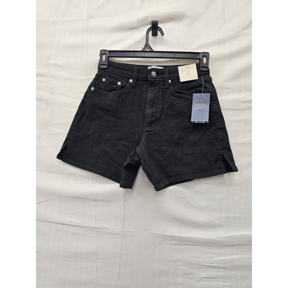 Universal Thread Womens High Rise A-Line Shorts Black Cotton Blend Size 4